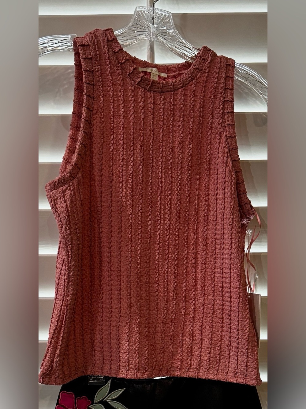 Nordstrom Parker Dusty Rose Textured Sleeveless Knit Top NWT